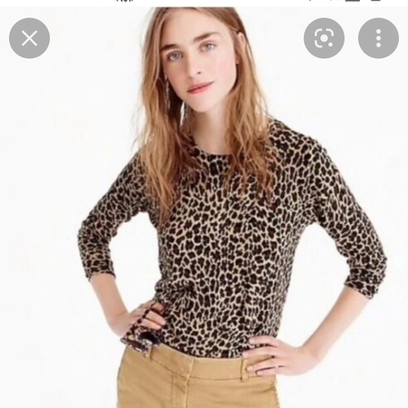 J Crew Leopard print Sweater - Picture 1 of 5